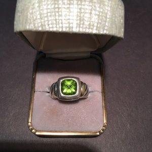 David Yurman Peridot sterling/14K sz 5